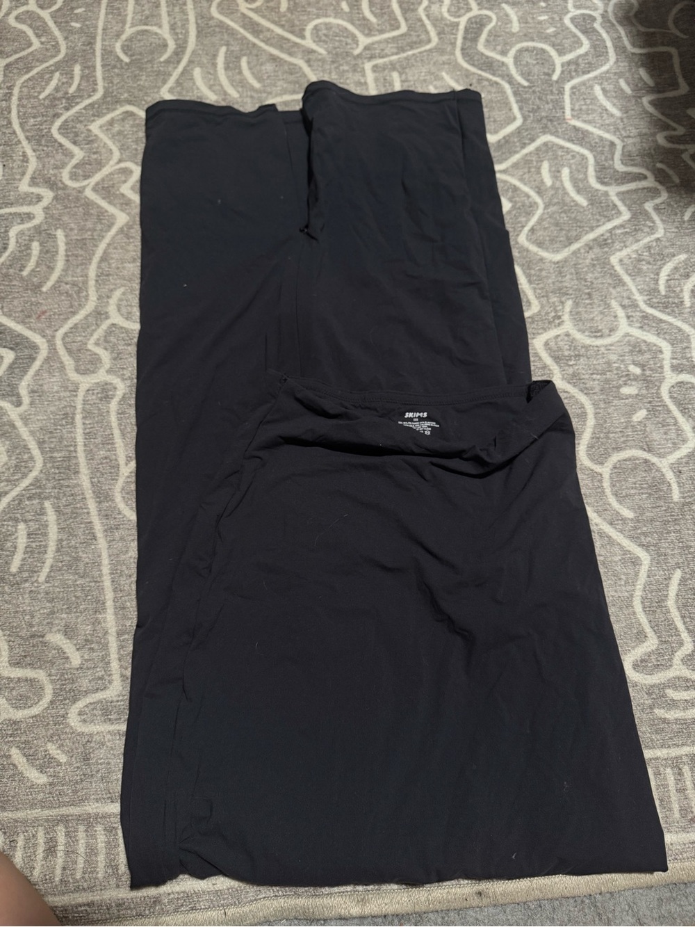 SKIMS seamless graphite maxi skirt